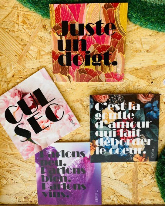 lot de 5 sous verres en plexiglas